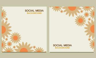 social médias Publier Contexte avec Naturel floral ornement. adapté pour social médias poste, bannière conception et l'Internet les publicités. vecteur
