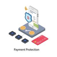 protection de paiement bitcoin vecteur