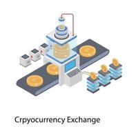 concepts d'échange de crypto-monnaie vecteur