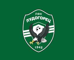 ludogorets razgrad club logo symbole Bulgarie ligue Football abstrait conception vecteur illustration avec vert Contexte