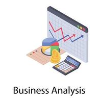 analyse commerciale en ligne vecteur