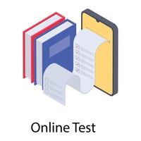 test de livre en ligne vecteur
