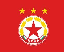 cska Sofia club logo symbole Bulgarie ligue Football abstrait conception vecteur illustration avec rouge Contexte