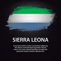 brosse drapeau sierra leona vecteur