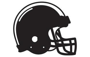ligne dessin illustration de un américain Football casque, noir et blanc Football casque ligne dessin, foot casque sport icône symboles. vecteur