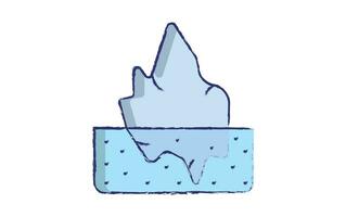 iceberg main tiré illustration vecteur