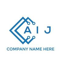 création de logo de lettre aij sur fond blanc. concept de logo de lettre initiales créatives aij. conception de lettre aij. vecteur