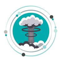 champignon nuage explosion vecteur illustration graphique icône symbole