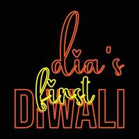 diwali T-shirt conception fichier vecteur