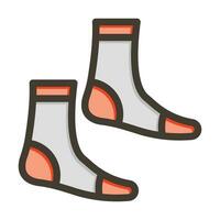 chaussette vecteur épais ligne rempli couleurs icône pour personnel et commercial utiliser.