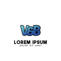 vecteur de conception de logo initial vb