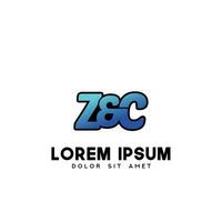 zc initiale logo conception vecteur