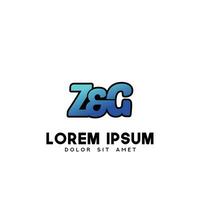 zg initiale logo conception vecteur