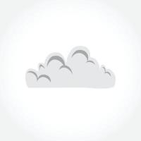 concept de symbole d'icône nuage blanc. illustration de dessin animé plat de vecteur