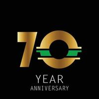 70 ans anniversaire logo vector illustration couleur blanche