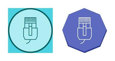 icône de vecteur de câble internet unique