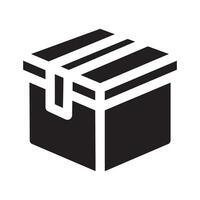 boîte paquet symbole icône vecteur conception illustration