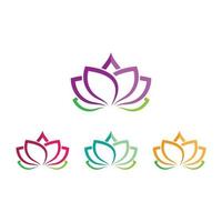 images de logo de lotus de beauté vecteur