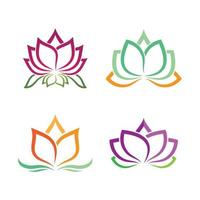 images de logo de lotus de beauté vecteur