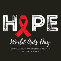 monde sida journée avec ruban vecteur conception illustration