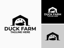 vecteur canard ferme moderne silhouette logo