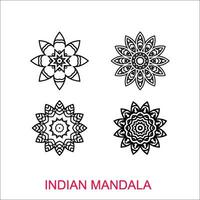 Indien mandala art illustration ornemental géométrique luxe mandala modèle vecteur desi