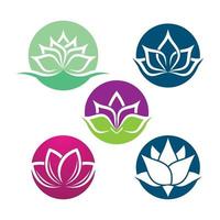 images de logo de lotus de beauté vecteur