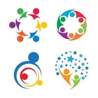 conception d'images de logo de soins communautaires vecteur