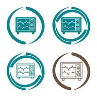 icône de vecteur de moniteur de fréquence cardiaque