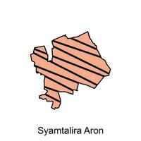carte de Syamtalira aron ville illustration conception modèle, adapté pour votre entreprise vecteur