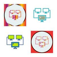 icône de vecteur de systèmes connectés