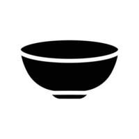 vide rond bol pour cuisine ustensile pouvez être utilisation pour asiatique nourriture style icône. soupe élément dans branché solide style. restaurant chinois équipement signe. vecteur illustration. conception sur blanc Contexte. eps10