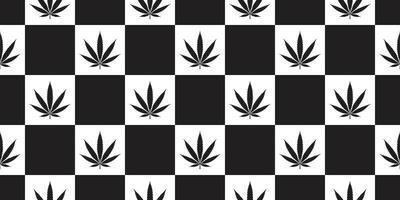 cannabis sans couture modèle marijuana vecteur cannabis feuille écharpe isolé vérifié répéter fond d'écran tuile Contexte conception