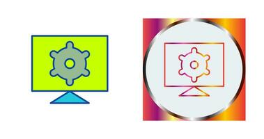 icône de vecteur de paramètres d'ordinateur