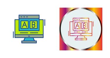 icône de vecteur de test ab