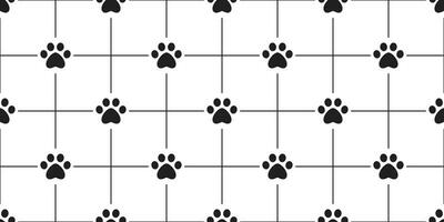 chien patte sans couture modèle empreinte vecteur chat animal de compagnie écharpe isolé dessin animé répéter fond d'écran tuile Contexte ligne conception