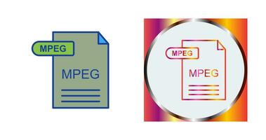 icône de vecteur mpeg