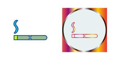 icône de vecteur de cigare allumé unique