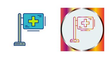 icône de vecteur de signe d'hôpital