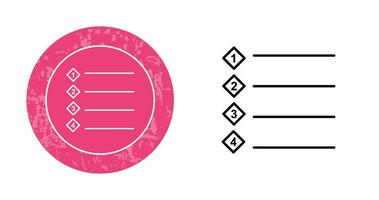 icône de vecteur de liste numérotée unique
