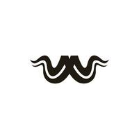 lettre m abstrait cheveux moustache symbole vecteur