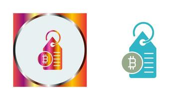 icône de vecteur de balise d'étiquette bitcoin