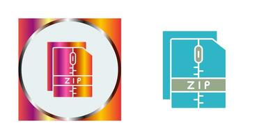 icône de vecteur de fichier zip