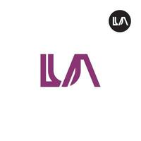 lettre lua monogramme logo conception vecteur