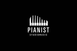 piano logo vecteur icône illustration