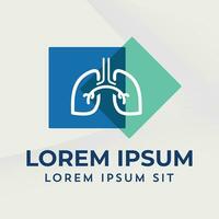 poumons logo icône médical diagnostique vecteur pulmonaire pneumologie Pulmo
