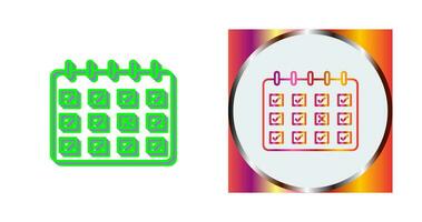 icône de vecteur de calendrier marqué