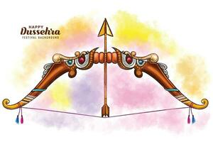 content dussehra Festival Publier conception avec arc La Flèche Contexte vecteur