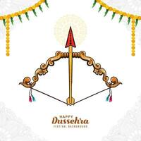 content dussehra aquarelle arc et La Flèche fête carte conception vecteur