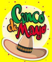 Modèle de carte pour le festival de Cinco de Mayo vecteur